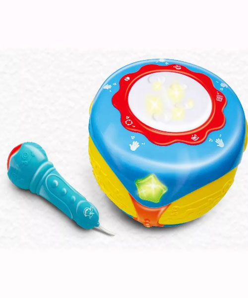 Jie Star Beats Drum Set – Interactive Musical Toy with Microphone, Flashing Lights, and Fun Sounds | Educational Baby Drum Set for Toddlers (12M+) – Early Learning Rhythm & Music Toy
