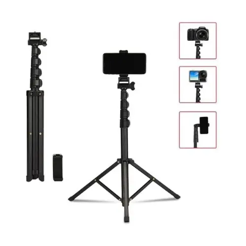 JMARY MT-39 Selfie Stick Tripod – Multifunctional 5-Section Extendable Tripod & Selfie Stick with Adjustable Height 46cm–153cm, 1kg Load Capacity, Lightweight Design