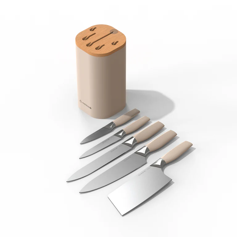 Nutricook Everyday 6-Piece Knife Set โ Beige, NC-KB150BG Nutricook Everyday 6-Piece Knife Set โ Beige, NC-KB150BG