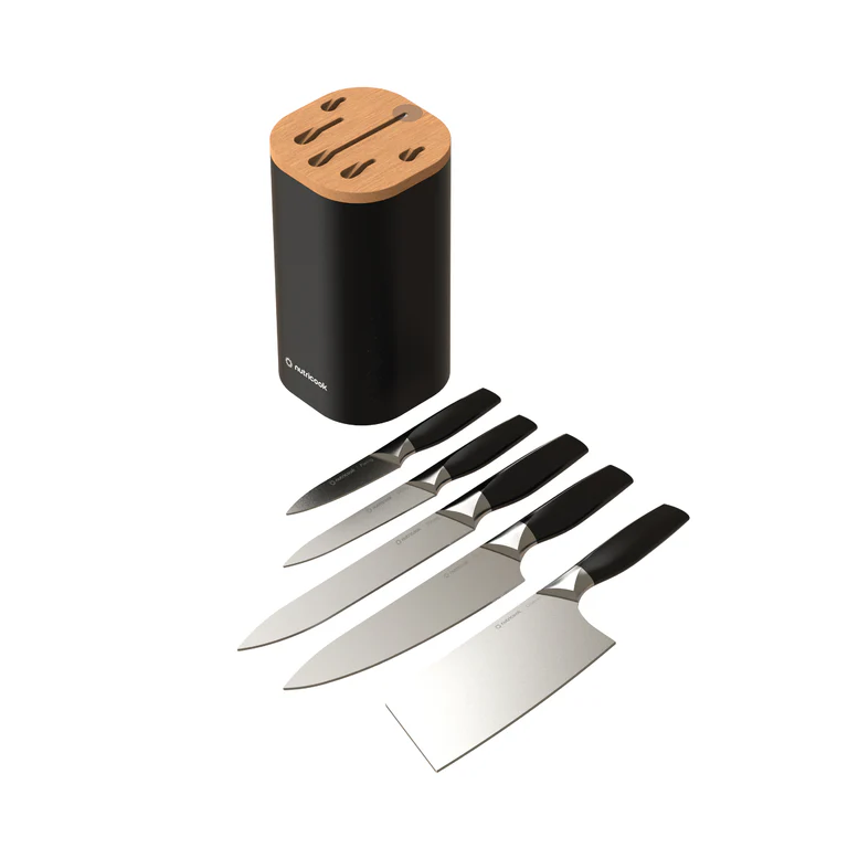Nutricook Everyday 6-Piece Knife Set โ Black, NC-KB150K | Premium Stainless Steel Knives Nutricook Everyday 6-Piece Knife Set โ Black, NC-KB150K | Premium Stainless Steel Knives