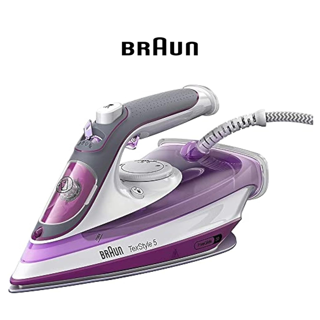 Braun TexStyle 5 SI 5037 Steam Iron – 2700 W High-Power Performance, 300 ml Water Tank Braun TexStyle 5 SI 5037 Steam Iron – 2700 W High-Power Performance, 300 ml Water Tank