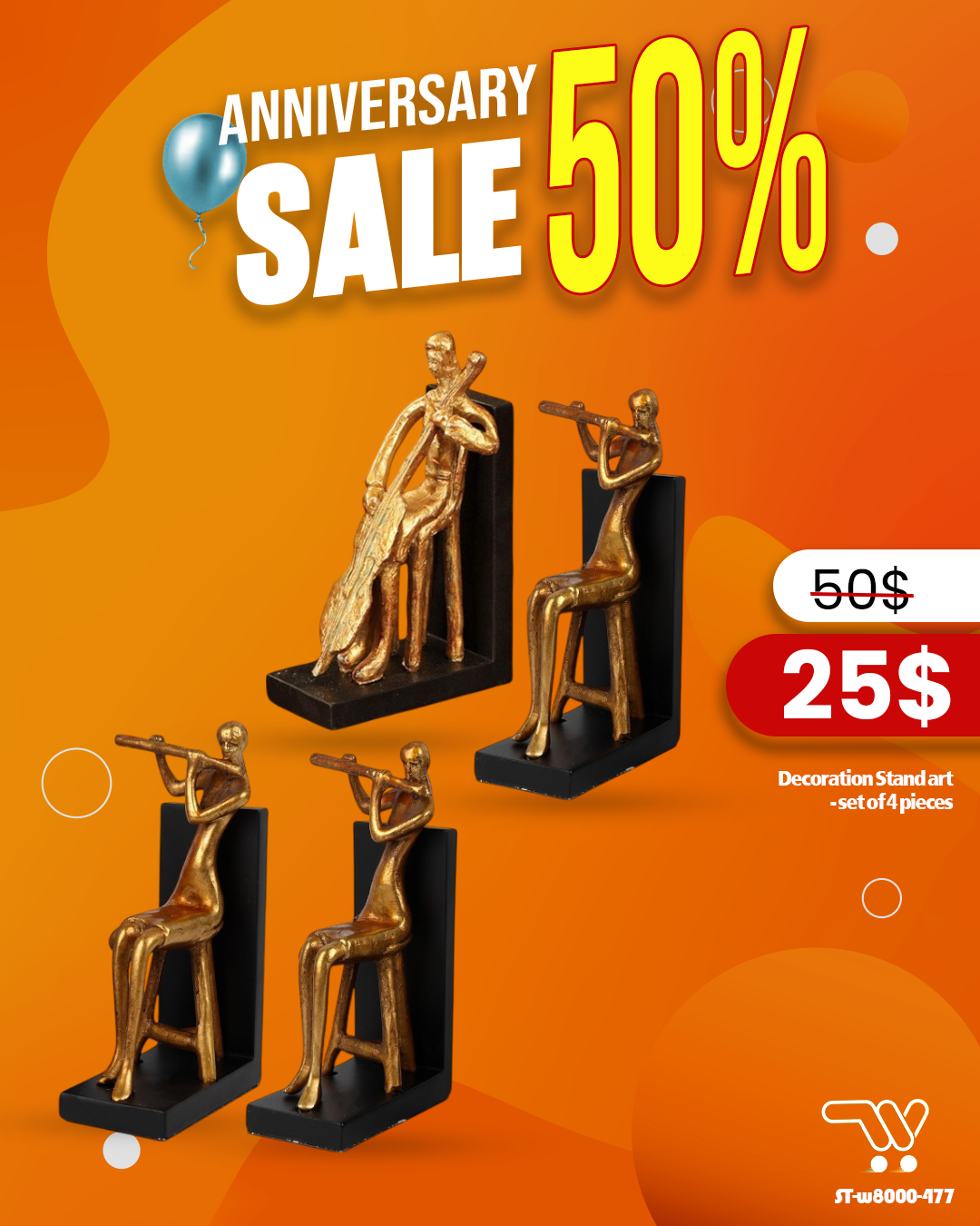 Decoration Stand art - set of 4 pieces