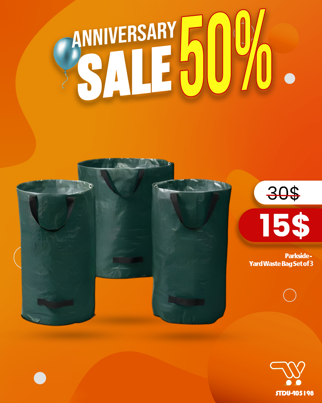 Parkside - Yard Waste Bag Set of 3