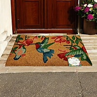 Printed Hummingbird Tan Coir Mat 18x28 , DOORMAT 40X70 CM Printed Hummingbird Tan Coir Mat 18x28 , DOORMAT 40X70 CM