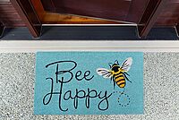 Printed Hello Spring , Bee happy Coir Mat 18x28, DOORMAT 40X70 CM Printed Hello Spring , Bee happy Coir Mat 18x28, DOORMAT 40X70 CM