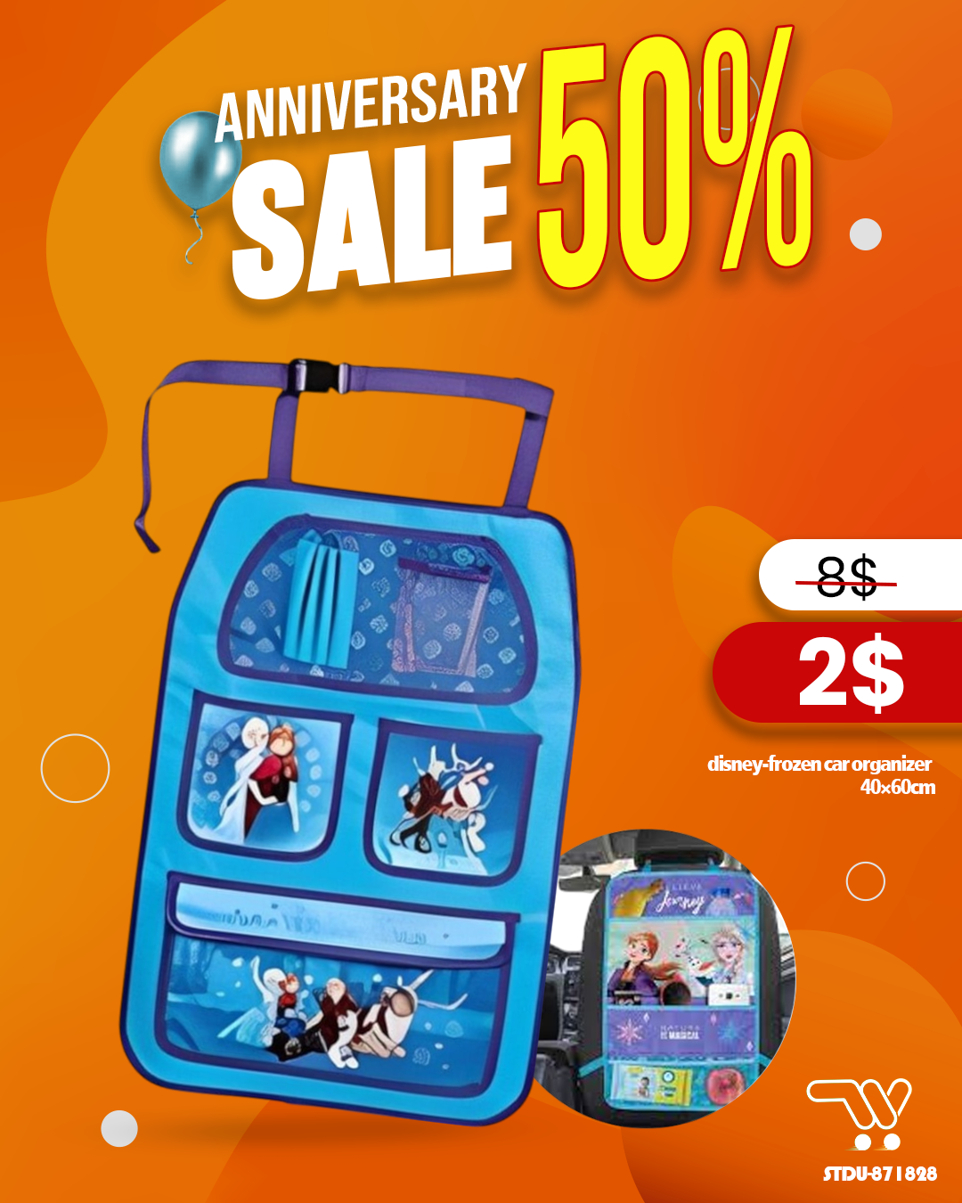 disney-frozen car organizer 40×60cm