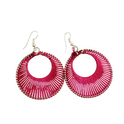 TRADITIONAL RED THREAD PINK EARINGS FOR LUXUARY GIRL AND WOMAN