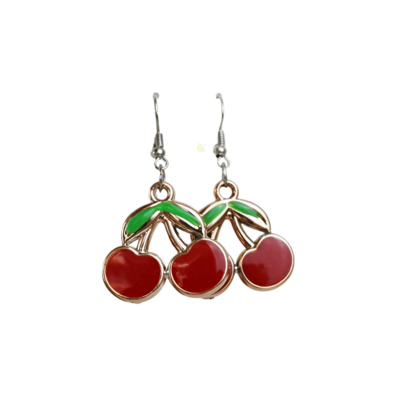FRESH CHERRY EARINGS - RED FRESH CHERRY EARINGS - RED