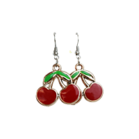 FRESH CHERRY EARINGS-YELLOW FRESH CHERRY EARINGS-YELLOW
