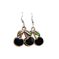 FRESH CHERRY EARINGS-YELLOW FRESH CHERRY EARINGS-YELLOW