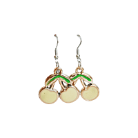 FRESH CHERRY EARINGS - PURPLE FRESH CHERRY EARINGS - PURPLE