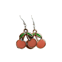 FRESH CHERRY EARINGS-YELLOW FRESH CHERRY EARINGS-YELLOW