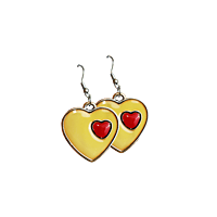 VALENTINE DOUBLE HEART EARINGS - RED VALENTINE DOUBLE HEART EARINGS - RED