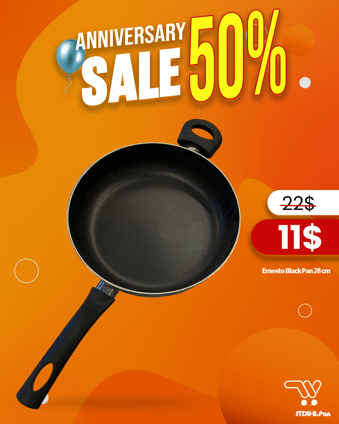 Ernesto Black Pan 28 cm