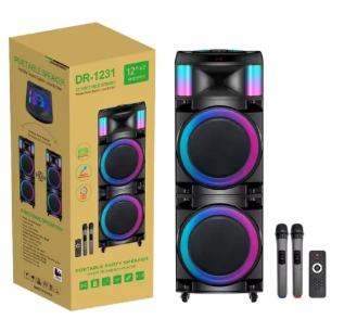 DR-1231 Wooden Bass Bluetooth Speaker – Premium Surround Sound Home Theater Multimedia System with USB, TF/SD, AUX Support