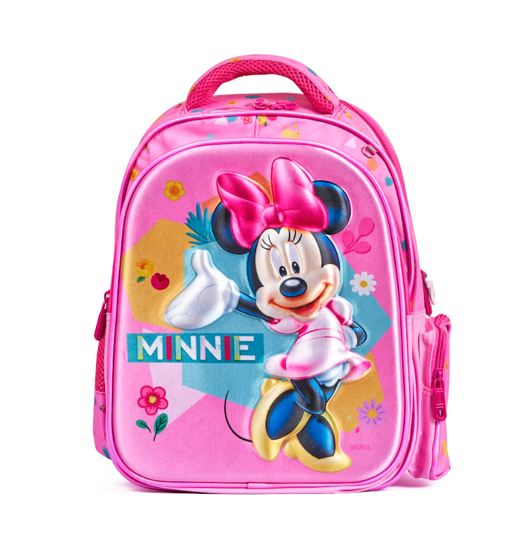 Disney Minnie Mouse 3-Piece 16" School Backpack Set with Lunch Bag and Pencil Case – Stylish Pink School Set for Girls
