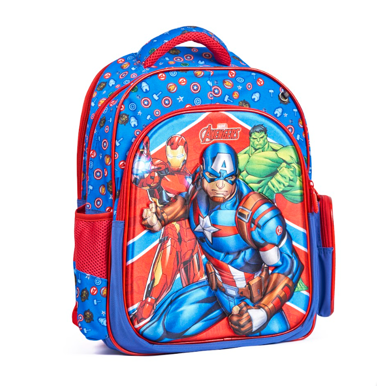 Marvel Avengers 3-Piece School Backpack Set 18" with Matching Insulated Lunch Bag & Pencil Case – Large, Durable, and Action-Packed Design for Kids