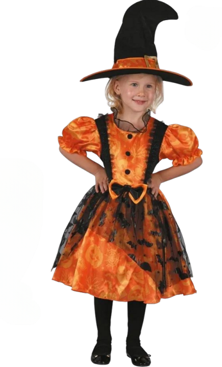 LUCIDA Pumpkin Witch Costume for Infants (80-92CM) & Toddlers (92-104CM)
