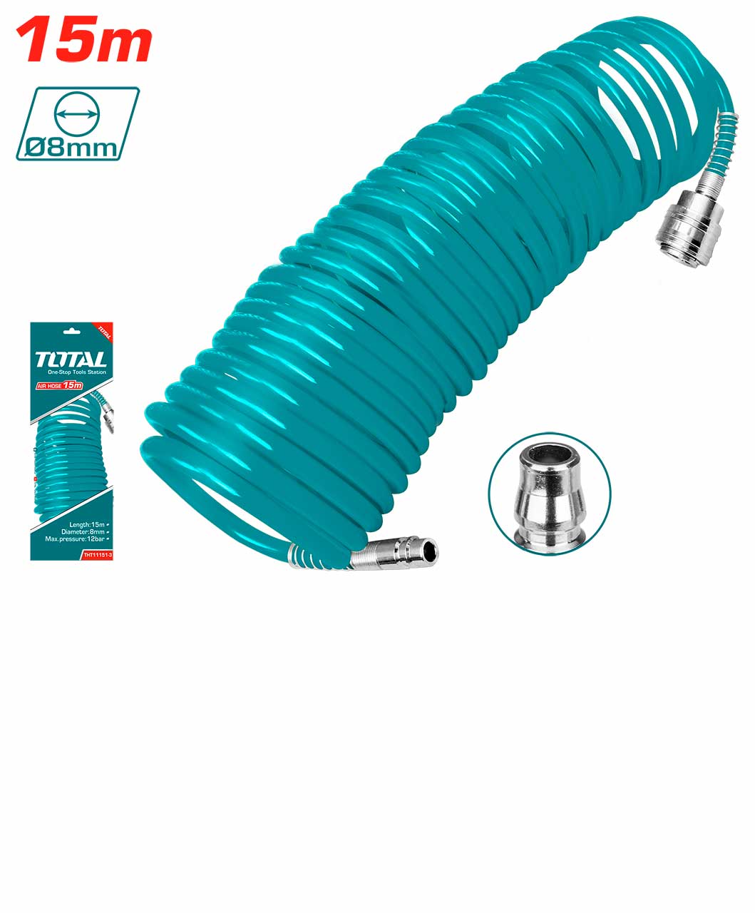 Total Air Hose 15M – Premium, Heavy-Duty 15-Meter Pneumatic Hose for Industrial, Automotive, and DIY Applications