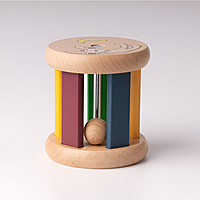 Wooden Baby Bell Rattle with Monkey Design Wooden Baby Bell Rattle with Monkey Design