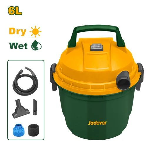 JADEVER JDVR1A06 500W High-Efficiency Vacuum Cleaner – 6L Dust Capacity, Compact & Powerful, Wet & Dry Cleaning, Durable Design for Home, Workshop & Office Use JADEVER JDVR1A06 500W High-Efficiency Vacuum Cleaner – 6L Dust Capacity, Compact & Powerful, Wet & Dry Cleaning, Durable Design for Home, Workshop & Office Use
