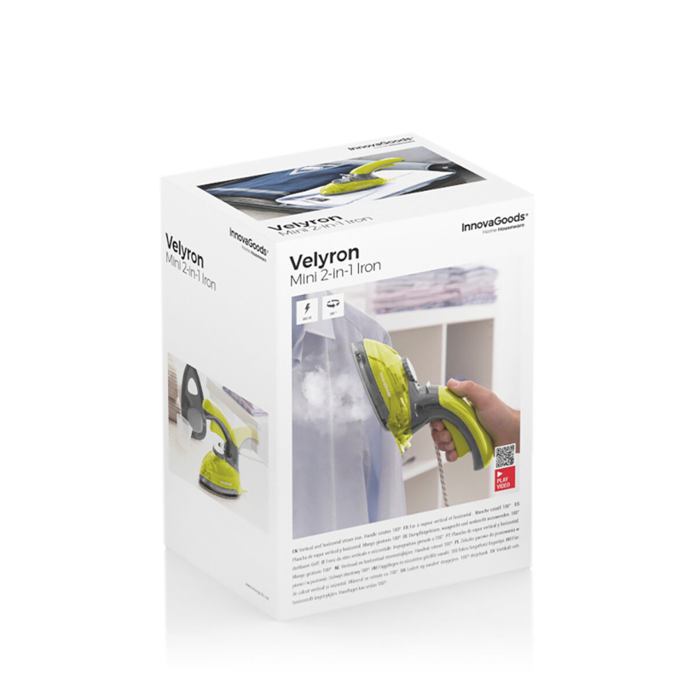 InnovaGoods Mini Vertical And Horizontal 2-In-1 Steam Iron Velyron 800 W, V0103271, Fast heating with powerful steam production InnovaGoods Mini Vertical And Horizontal 2-In-1 Steam Iron Velyron 800 W, V0103271, Fast heating with powerful steam production