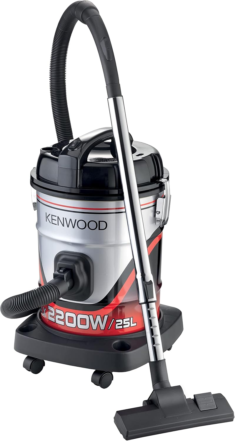 Kenwood 2200W High-Powered Drum Vacuum Cleaner with Large 25-Litre Capacity, Durable Stainless Steel Body, Advanced Filtration System, and Versatile Cleaning Accessories – Model VDM60.000BR Kenwood 2200W High-Powered Drum Vacuum Cleaner with Large 25-Litre Capacity, Durable Stainless Steel Body, Advanced Filtration System, and Versatile Cleaning Accessories – Model VDM60.000BR