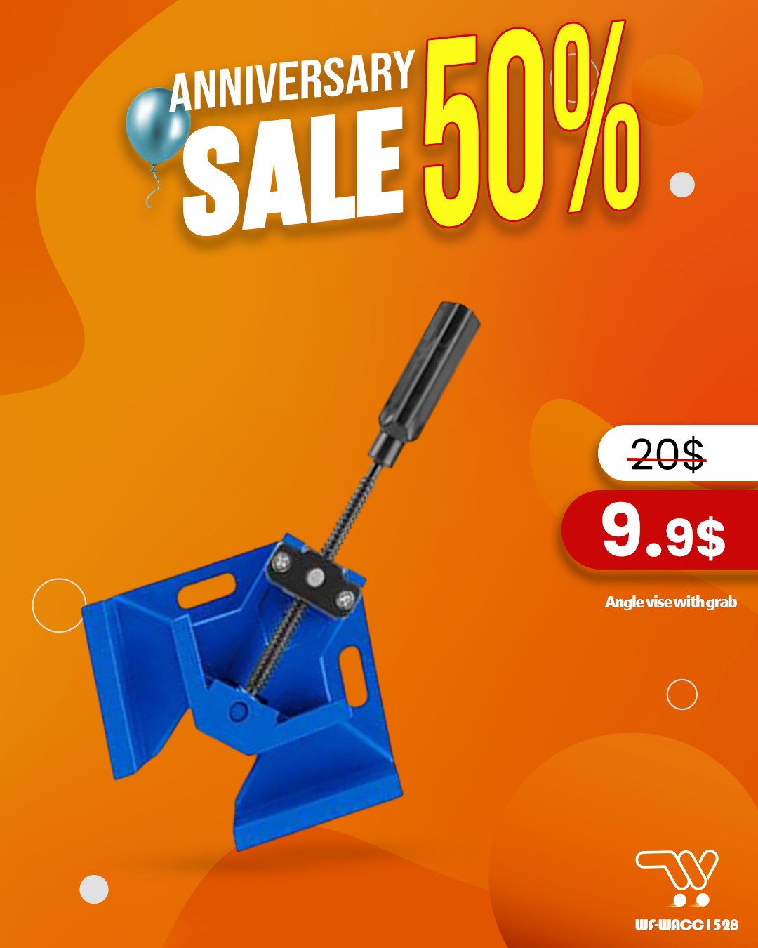Angle vise with grab