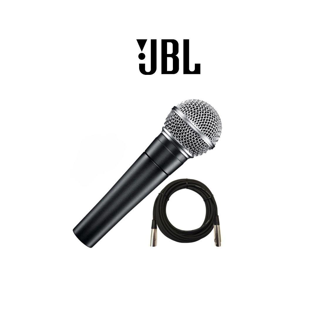 JBL VM001 Wireless Dual Microphone System – Two Handheld Mics with Dual-Channel Receiver – Clear Vocal Sound, Easy Plug-and-Play, Compatible with JBL PartyBox Speakers and Any Speaker with Mic Input