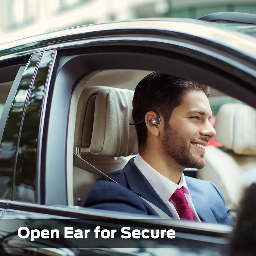 Monster Open-Ear Lite+ Air Conduction Bluetooth Headphones (Black) – Wireless Open-Ear Design | Bluetooth 5.3 Stable Connection | 13mm Speaker Drivers | 100mAh Battery