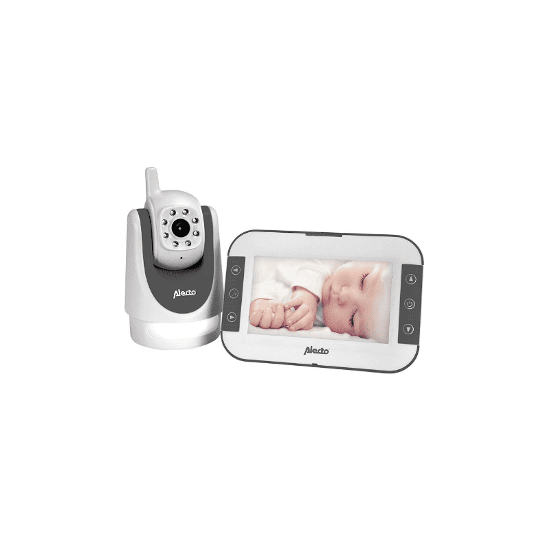 Alecto DVM-525 Digital Video Baby Monitor – Extra-Large 5-Inch Screen for Crystal-Clear Video, 8 Pre-Programmed Lullabies with Remote Control