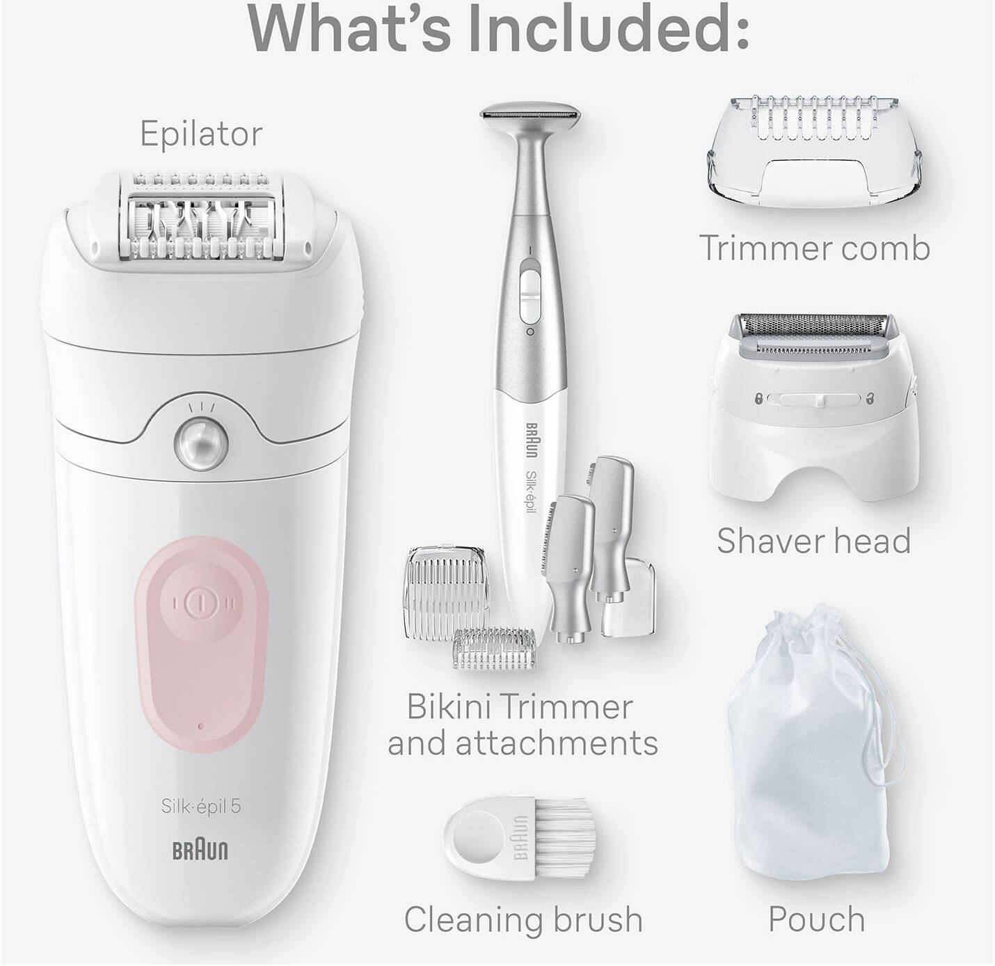 Braun Silk-épil 7 SE 7041 Wet & Dry Epilator – Rechargeable Hair Removal Device with Wide Head, 40 MicroGrip