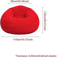 Bean Bag - iNFLATABLE SOFA -SIGLE SIZE -110,110,85(Red) Bean Bag - iNFLATABLE SOFA -SIGLE SIZE -110,110,85(Red)