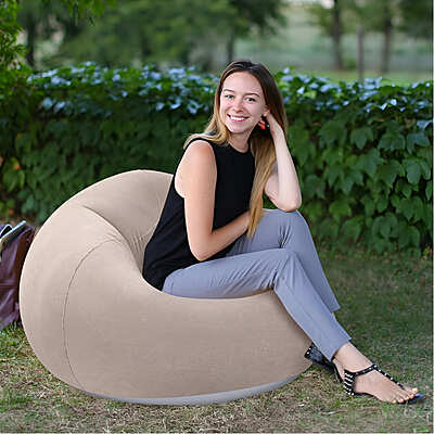 Bean Bag - iNFLATABLE SOFA -SIGLE SIZE -110,110,85 Gray