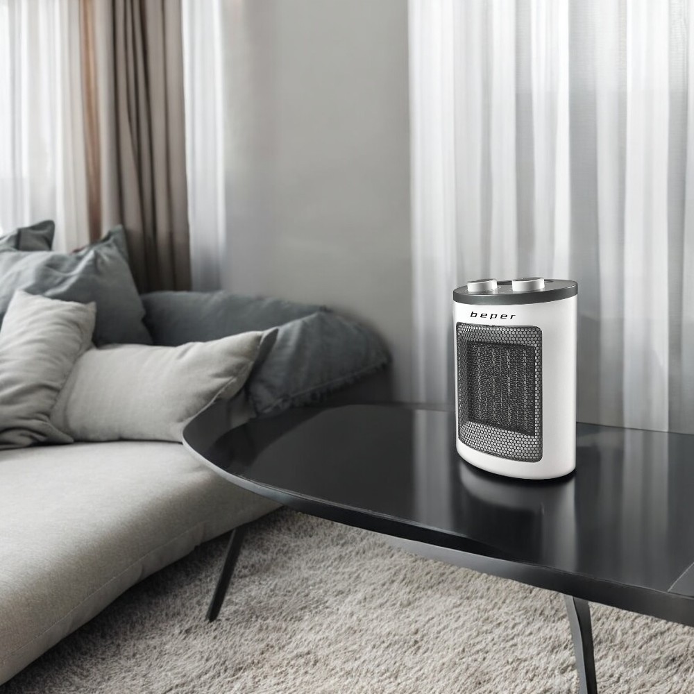 Beper Ceramic Fan Heater RI.080 – 1500W Portable Electric Heater with Adjustable Thermostat, Overheat Protection, Oscillating Function, and Fast Heating for Home and Office Use