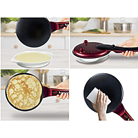 Beper BT.710Y Crepe Maker, 800W Electric Pancake Griddle with Non-Stick Coating, Even Heat Distribution for Perfect Crepes, Compact and Easy-to-Use Design Beper BT.710Y Crepe Maker, 800W Electric Pancake Griddle with Non-Stick Coating, Even Heat Distribution for Perfect Crepes, Compact and Easy-to-Use Design
