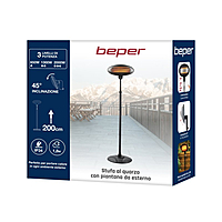 Beper Patio Quartz Heater With Floor Stand, BEP-P203PAN002 Beper Patio Quartz Heater With Floor Stand, BEP-P203PAN002