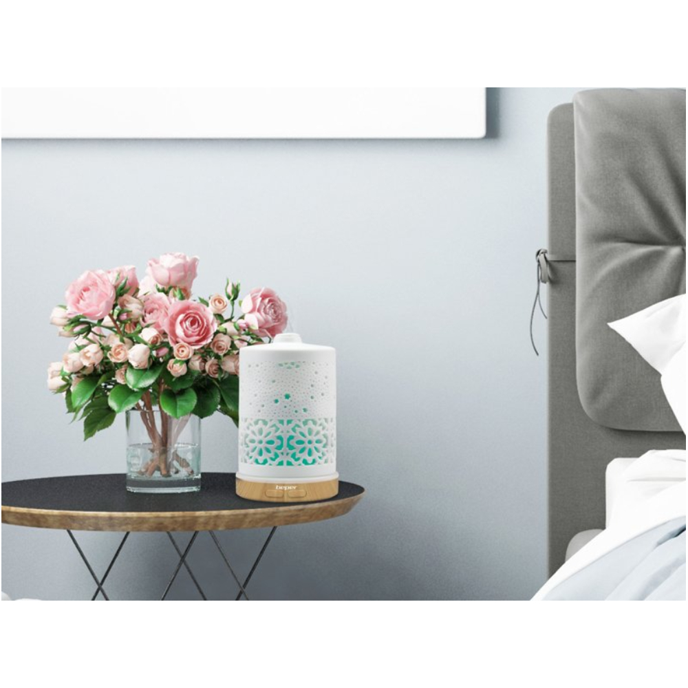 Beper 70.404 USB Essential Oil Diffuser – Portable Ultrasonic Aromatherapy Diffuser with USB Power Supply, Adjustable Mist Modes, LED Mood Lighting