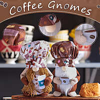 Coffee Bar Gnome , Brown - All Seasons Interior Decoration Coffee Bar Gnome , Brown - All Seasons Interior Decoration