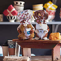 Coffee Bar Gnome , Brown - All Seasons Interior Decoration Coffee Bar Gnome , Brown - All Seasons Interior Decoration
