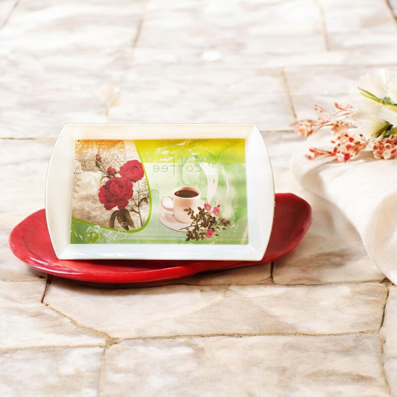 Coffee Flowers Tray – Green, 57cm x 35cm – Stylish and Durable Serving Tray with Elegant Floral Design, Perfect for Serving Coffee Flowers Tray – Green, 57cm x 35cm – Stylish and Durable Serving Tray with Elegant Floral Design, Perfect for Serving