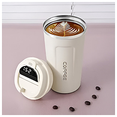 Coffee Mugs Stainless Steel Vacuum Coffee Mugs 510 ml White