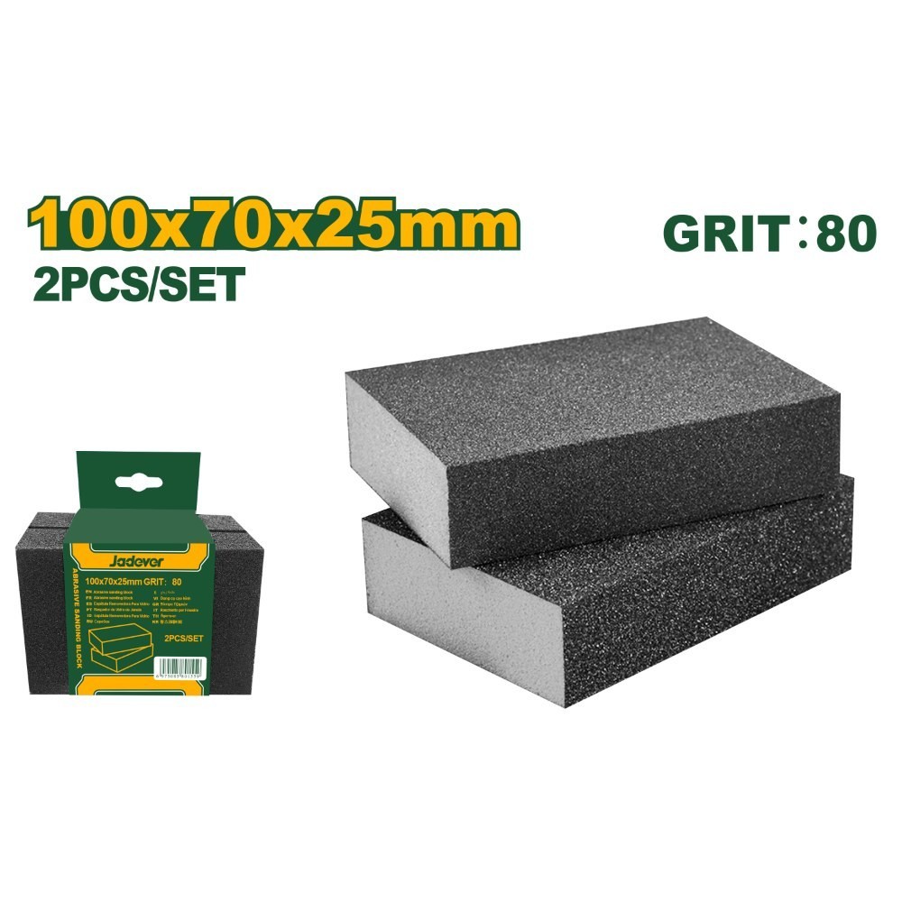 100×70×25mm P80 Foam Sanding Block – Medium Grit Sponge for Precision Finishing