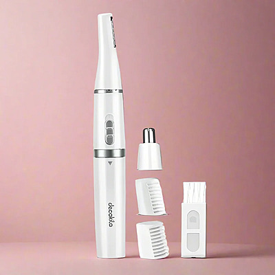 Decakila- 2IN1 Battery-Powered Nose And Eyebrow Trimmer For Lady, 5pcs