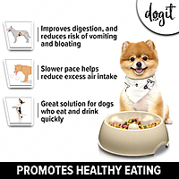 Dogit - Go-Slow! Anti Gulping Dish - M Dogit - Go-Slow! Anti Gulping Dish - M