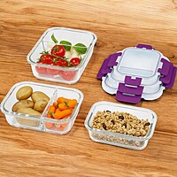 Ernesto Glass Lunch Box set of 3 Ernesto Glass Lunch Box set of 3