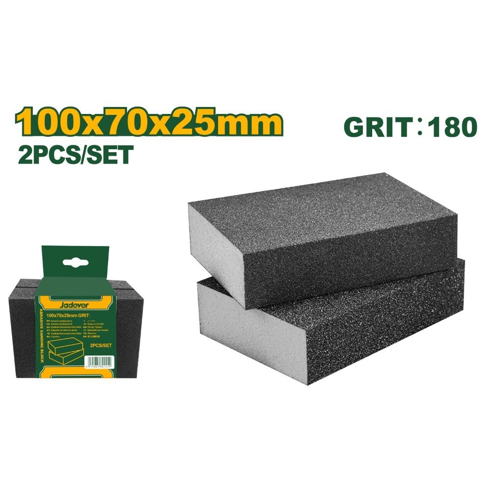 100X70X25MM P180 Sponge Sanding Block – Durable 180 Grit for Metal and Wood, 2pcs/Set 100X70X25MM P180 Sponge Sanding Block – Durable 180 Grit for Metal and Wood, 2pcs/Set