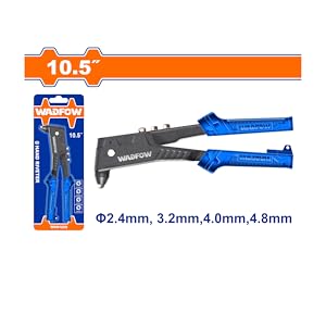 Heavy-Duty 10.5" Hand Rivet Gun – Compatible with Aluminum Rivets Φ2.4mm, 3.2mm, 4.0mm, 4.8mm – Durable Steel Construction with Long Ergonomic Handles for Enhanced Leverage