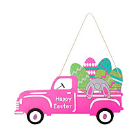 Happy Easter Wooden Truck Sign Door Hanging Happy Easter Wooden Truck Sign Door Hanging
