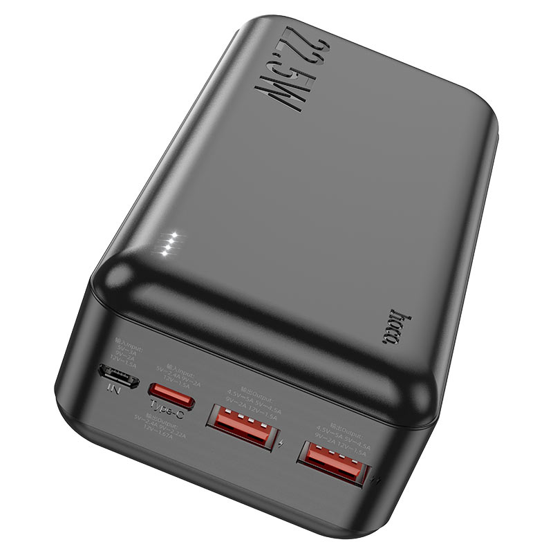 Hoco J101B Astute 30000mAh Power Bank – Ultra-High Capacity 111Wh, 22.5W Fast Charging, QC/PD/FCP/SCP/AFC Protocol Support, USB-A & Type-C Outputs
